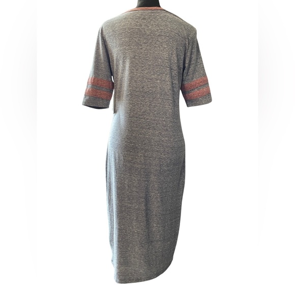 NWT LULAROE JULIA Light Blue Heathered Jersey T-shirt Dress Sz Small $45 - Picture 2 of 4